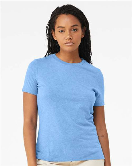 BELLA + CANVAS Women’s Relaxed Fit Heather CVC Tee - BELLA + CANVAS 6400CVC Heather Carolina Blue S Short Sleeve T-Shirts