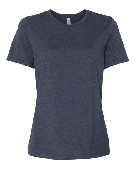 BELLA + CANVAS Women’s Relaxed Fit Heather CVC Tee - BELLA + CANVAS 6400CVC Heather Navy S Short Sleeve T-Shirts