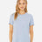 BELLA + CANVAS Women’s Relaxed Fit Heather CVC Tee - BELLA + CANVAS 6400CVC Heather Prism Blue S Short Sleeve T-Shirts