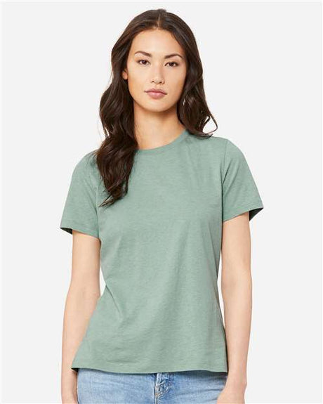 BELLA + CANVAS Women’s Relaxed Fit Heather CVC Tee - BELLA + CANVAS 6400CVC Heather Prism Dusty Blue S Short Sleeve T-Shirts