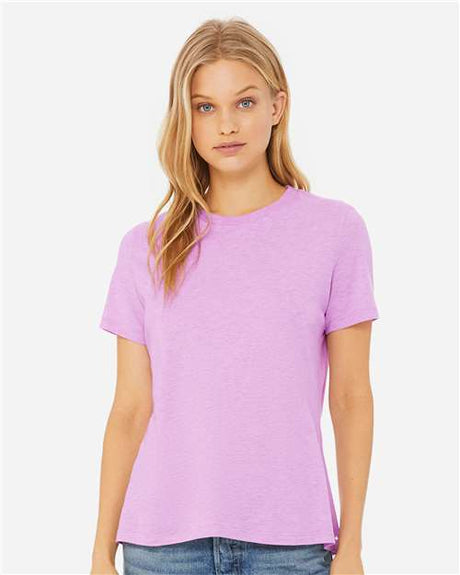BELLA + CANVAS Women’s Relaxed Fit Heather CVC Tee - BELLA + CANVAS 6400CVC Heather Prism Lilac S Short Sleeve T-Shirts