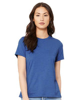 BELLA + CANVAS Women’s Relaxed Fit Heather CVC Tee - BELLA + CANVAS 6400CVC Heather True Royal S Short Sleeve T-Shirts