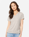 BELLA + CANVAS Women's Relaxed Heather CVC V - Neck Tee - BELLA + CANVAS 6405CVC Heather Dust S Short Sleeve T-Shirts
