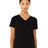 BELLA + CANVAS Women's Relaxed Heather CVC V - Neck Tee - BELLA + CANVAS 6405CVC Solid Black Blend S Short Sleeve T-Shirts