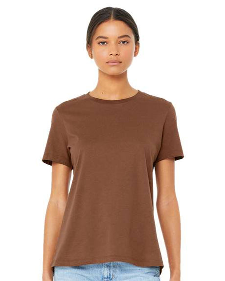 BELLA + CANVAS Women’s Relaxed Jersey Tee - BELLA + CANVAS 6400 Chestnut S Short Sleeve T-Shirts