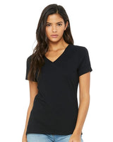 BELLA + CANVAS Women’s Relaxed Jersey V - Neck Tee - BELLA + CANVAS 6405 Asphalt S Short Sleeve T-Shirts