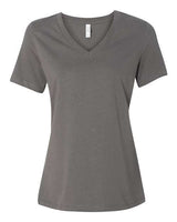 BELLA + CANVAS Women’s Relaxed Jersey V - Neck Tee - BELLA + CANVAS 6405 Asphalt S Short Sleeve T-Shirts