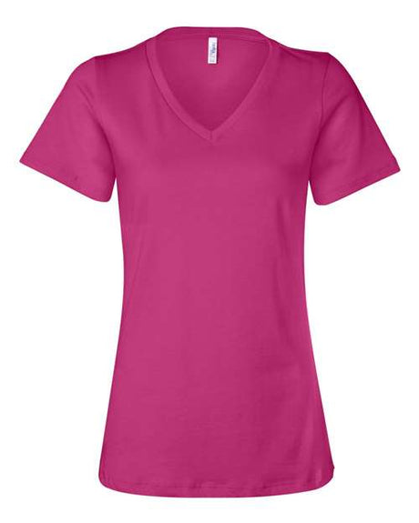 BELLA + CANVAS Women’s Relaxed Jersey V - Neck Tee - BELLA + CANVAS 6405 Berry S Short Sleeve T-Shirts