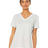 BELLA + CANVAS Women’s Relaxed Jersey V - Neck Tee - BELLA + CANVAS 6405 Vintage White S Short Sleeve T-Shirts