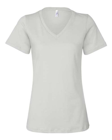 BELLA + CANVAS Women’s Relaxed Jersey V - Neck Tee - BELLA + CANVAS 6405 White S Short Sleeve T-Shirts