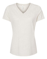 BELLA + CANVAS Women's Relaxed Triblend V - Neck Tee - BELLA + CANVAS 6415 Oatmeal Triblend S Short Sleeve T-Shirts
