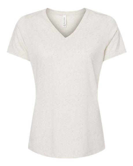 BELLA + CANVAS Women's Relaxed Triblend V - Neck Tee - BELLA + CANVAS 6415 Oatmeal Triblend S Short Sleeve T-Shirts