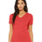 BELLA + CANVAS Women's Relaxed Triblend V - Neck Tee - BELLA + CANVAS 6415 Red Triblend S Short Sleeve T-Shirts