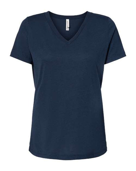 BELLA + CANVAS Women's Relaxed Triblend V - Neck Tee - BELLA + CANVAS 6415 Solid Navy Triblend S Short Sleeve T-Shirts