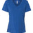 BELLA + CANVAS Women's Relaxed Triblend V - Neck Tee - BELLA + CANVAS 6415 True Royal Triblend S Short Sleeve T-Shirts