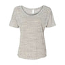 BELLA + CANVAS Women’s Slouchy Tee - BELLA + CANVAS 8816 White Marble S Short Sleeve T-Shirts