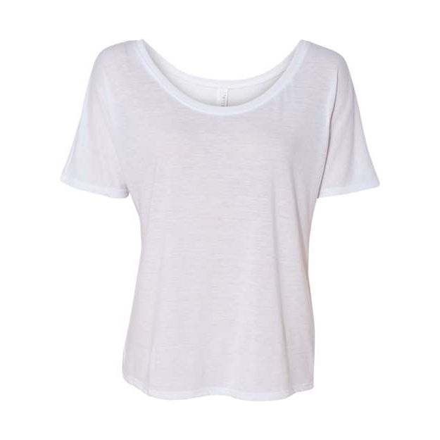 BELLA + CANVAS Women’s Slouchy Tee - BELLA + CANVAS 8816 White S Short Sleeve T-Shirts