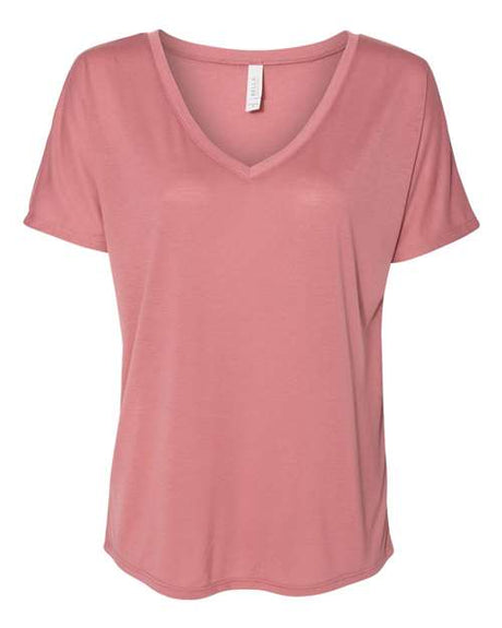 BELLA + CANVAS Women’s Slouchy V - Neck Tee - BELLA + CANVAS 8815 Mauve S Women's V - Neck T-Shirts