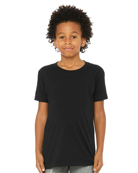 BELLA + CANVAS Youth CVC Jersey Tee - BELLA + CANVAS 3001YCVC Solid Black Blend S Short Sleeve T-Shirts