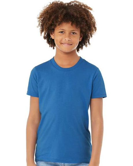 BELLA + CANVAS Youth Jersey Tee - BELLA + CANVAS 3001Y Columbia Blue S Short Sleeve T-Shirts