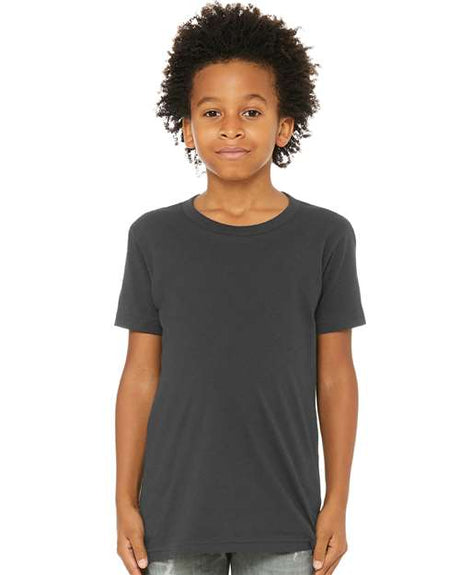 BELLA + CANVAS Youth Jersey Tee - BELLA + CANVAS 3001Y Dark Grey S Short Sleeve T-Shirts
