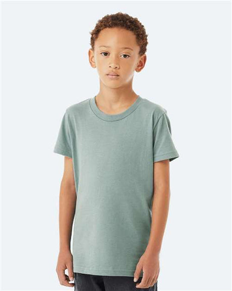 BELLA + CANVAS Youth Jersey Tee - BELLA + CANVAS 3001Y Dusty Blue S Short Sleeve T-Shirts