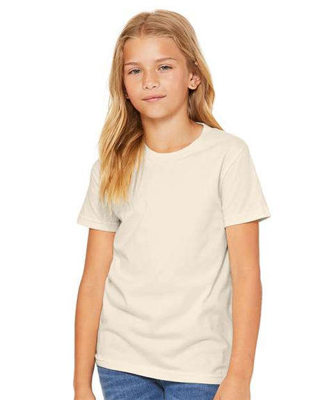 BELLA + CANVAS Youth Jersey Tee - BELLA + CANVAS 3001Y Natural S Short Sleeve T-Shirts