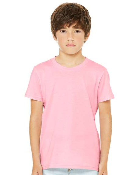 BELLA + CANVAS Youth Jersey Tee - BELLA + CANVAS 3001Y Pink S Short Sleeve T-Shirts