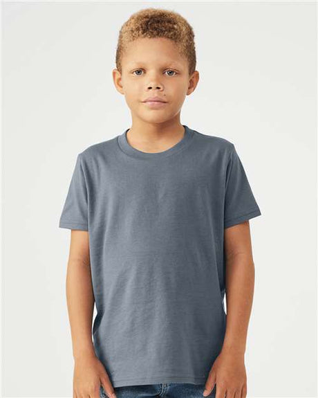 BELLA + CANVAS Youth Jersey Tee - BELLA + CANVAS 3001Y Steel Blue S Short Sleeve T-Shirts