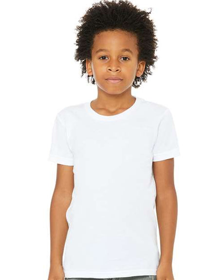 BELLA + CANVAS Youth Jersey Tee - BELLA + CANVAS 3001Y White S Short Sleeve T-Shirts