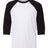 BELLA + CANVAS Youth Three - Quarter Sleeve Baseball Tee - BELLA + CANVAS 3200Y White/ Black S Short Sleeve T-Shirts