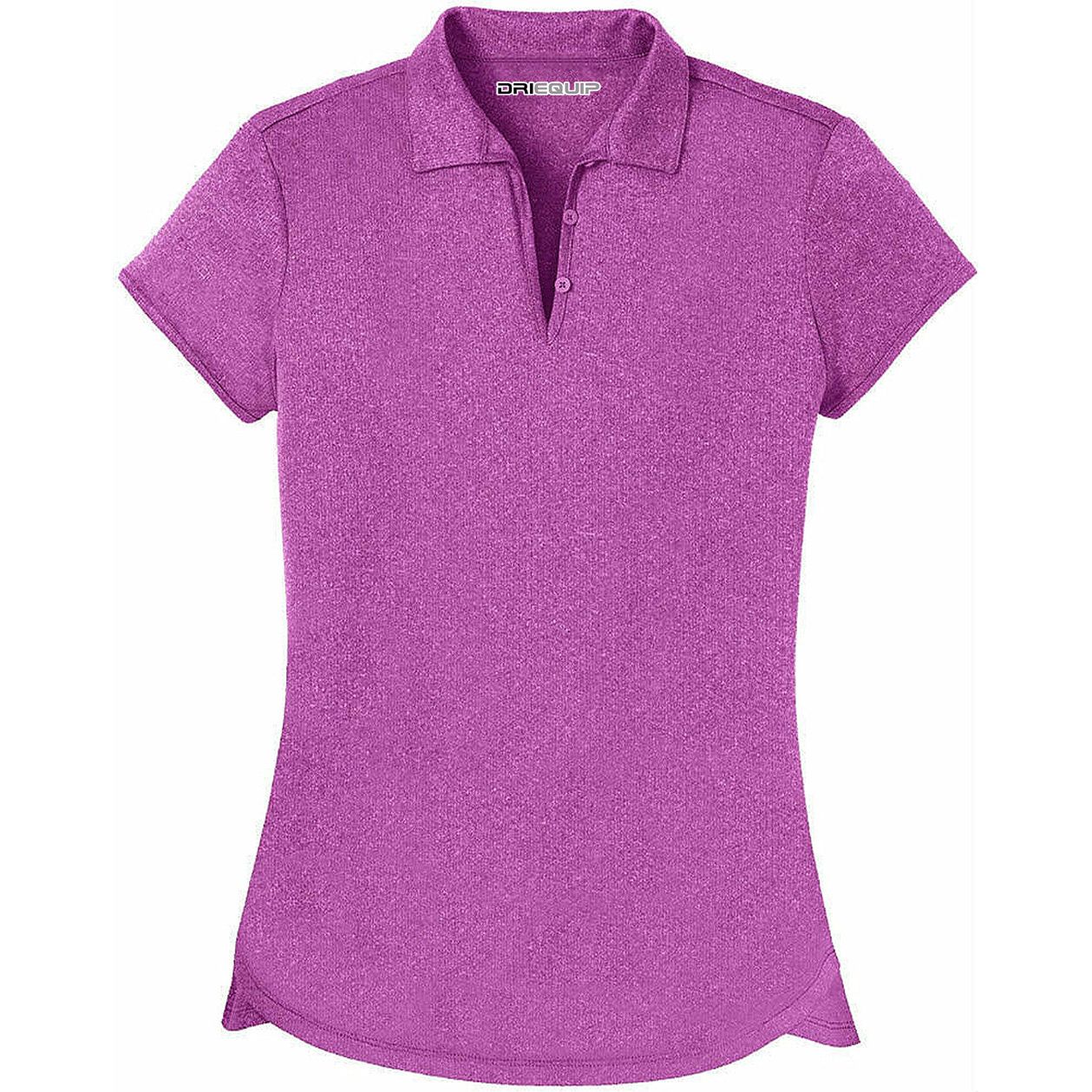 Ladies Moisture Wicking Heather Golf Polos in XS-4XL DRI-EQUIP X-Small Berry Heather