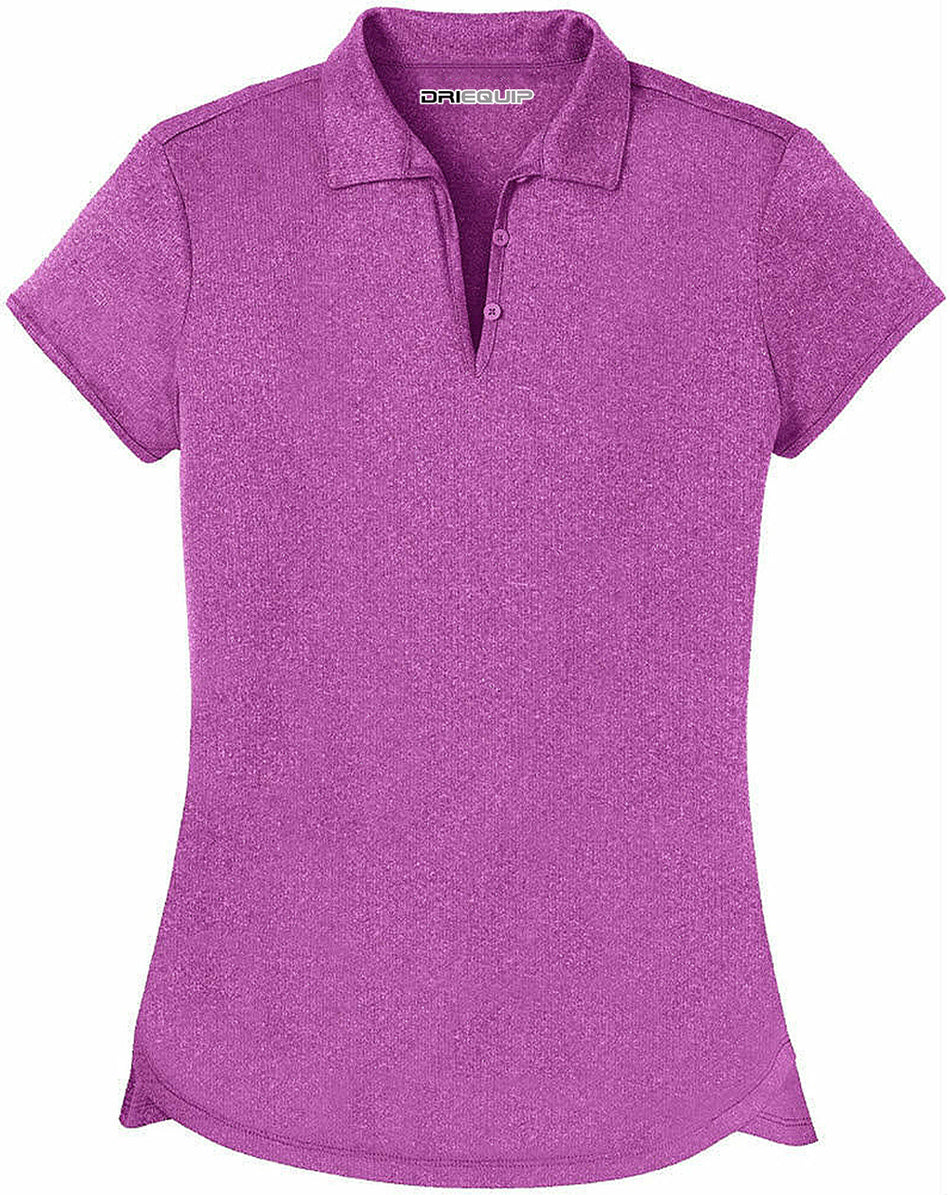 Joe's USA Ladies Moisture Wicking Heather Golf Polos in XS-4XL