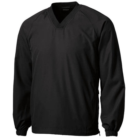 Joe's USA Men's Athletic V-Neck Raglan Wind Shirts | Solid Colors Joe's USA Black X-Small