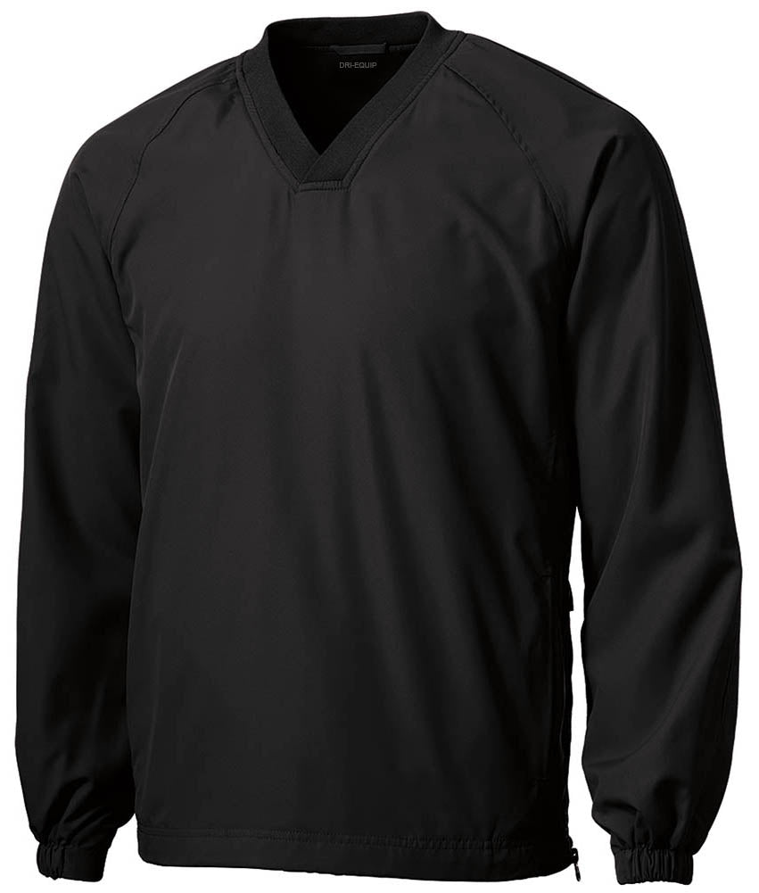 Joe's USA Men's Athletic V-Neck Raglan Wind Shirts | Solid Colors Joe's USA Black X-Small