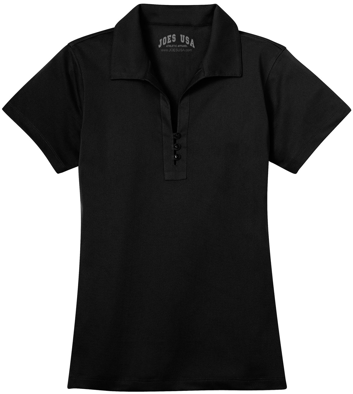 Ladies Tech Pique Polo Women's Joe's USA Black X-Small