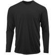 Mens Long Sleeve Moisture Wicking Athletic Shirts in Mens Sizes XS-4XL - Black Activewear DRI-EQUIP Black X-Small