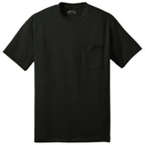 Joe's USA Men's 50/50 Cotton/Poly T-Shirt with Pocket-JetBlack T-Shirts Joe's USA Jet Black S
