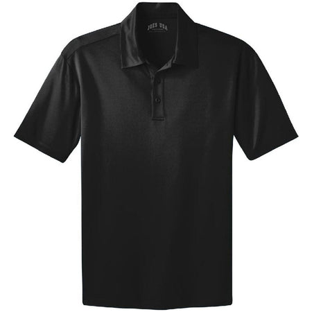 Joe's USA Men's Silk Touch Performance Polo XS- 6XL Polos/Knits Joe's USA Black