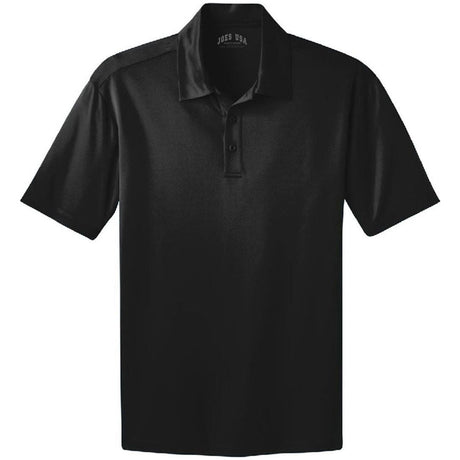Joe's USA Men's Silk Touch Performance Polo XS- 6XL - Black Polos/Knits Joe's USA Black Small
