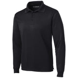 Men's Long Sleeve Micropique Sport-Wick Polo Polos/Knits DRI-EQUIP Black X-Small