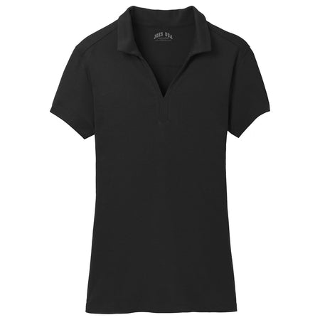 Ladies Rapid Dry Mesh Polo Polos/Knits Joe's USA X-Small Black