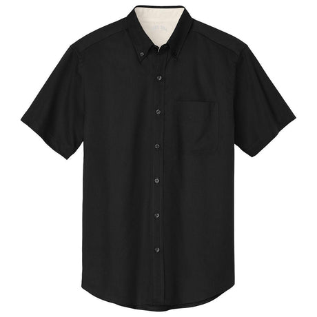 Joe's Men's Short Sleeve Button-Up Shirt - Black / Light Stone Woven Shirts Joe's USA Black / Light Stone Small