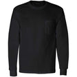 Joe's USA Men's Ultra Cotton 100% Cotton Long Sleeve T-Shirt with Pocket Joe's USA Small Black