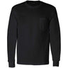 Joe's USA Men's Ultra Cotton 100% Cotton Long Sleeve T-Shirt with Pocket Joe's USA Small Black