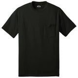 Joe's USA Pocket Tee Shirt- 50/50 Poly Cotton-JetBlack Joe's USA Jet Black S