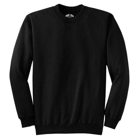 Joe's USA Mens Ultimate Cotton Crewneck Sweatshirt Joe's USA Small Black