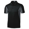 Men's Tall Side Blocked Micropique Sport-Wick Polo Polos/Knits DRI-EQUIP Black / Iron Grey Large Tall