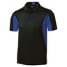 Men's Tall Side Blocked Micropique Sport-Wick Polo Polos/Knits DRI-EQUIP Black / Royal Large Tall