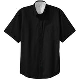 Joe's USA Tall Short Sleeve Easy Care Shirt Joe's USA Large Tall Black/ Light Stone